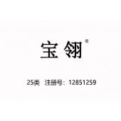 【已售】宝翎,25类中文商标,自有一手商标,服装,鞋,帽,袜,手套,领带,皮带,婚纱,围巾商标