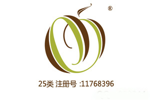 【已售】苹果图形,25类服装商标,图形商标,服装,鞋,帽,袜,手套,领带,皮带,婚纱,围巾商标