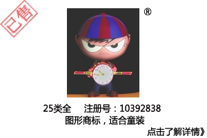 【已售】卡通娃娃图形商标,童装商标